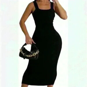 H@m sexy party cocktail  midi knit dress size medium